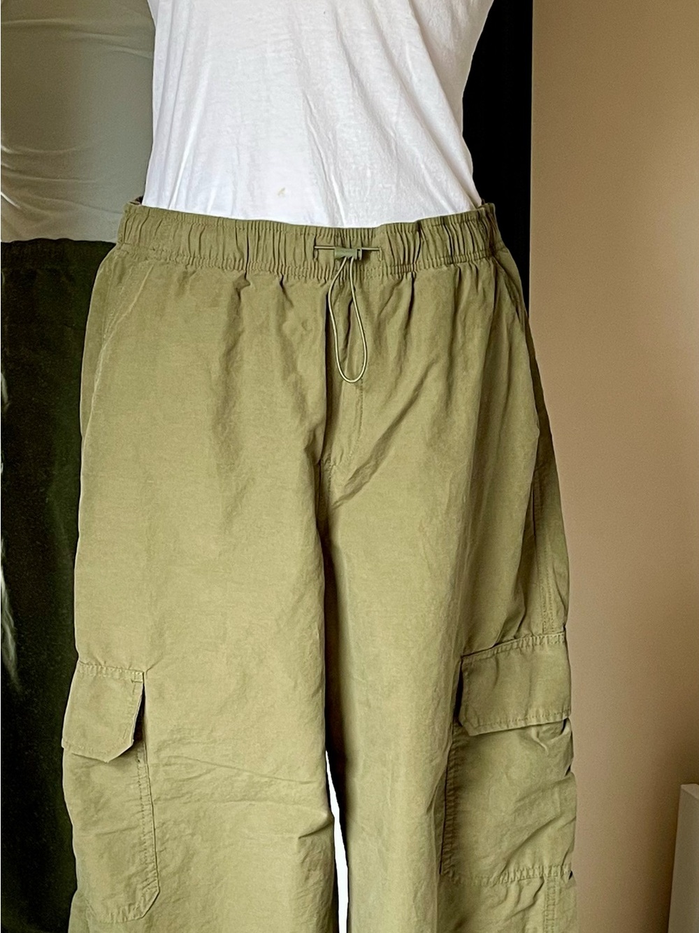 Lucky Brand Olive Green Wide Leg Cargo Pants